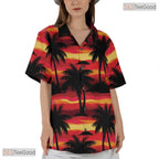 Tropical Bird of Paradise Hawaiian Shirt - Women's Vacation Outfit