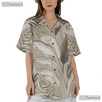Elegant Tropical Leaves Hawaiian Shirt - Unisex Summer Beach Tee