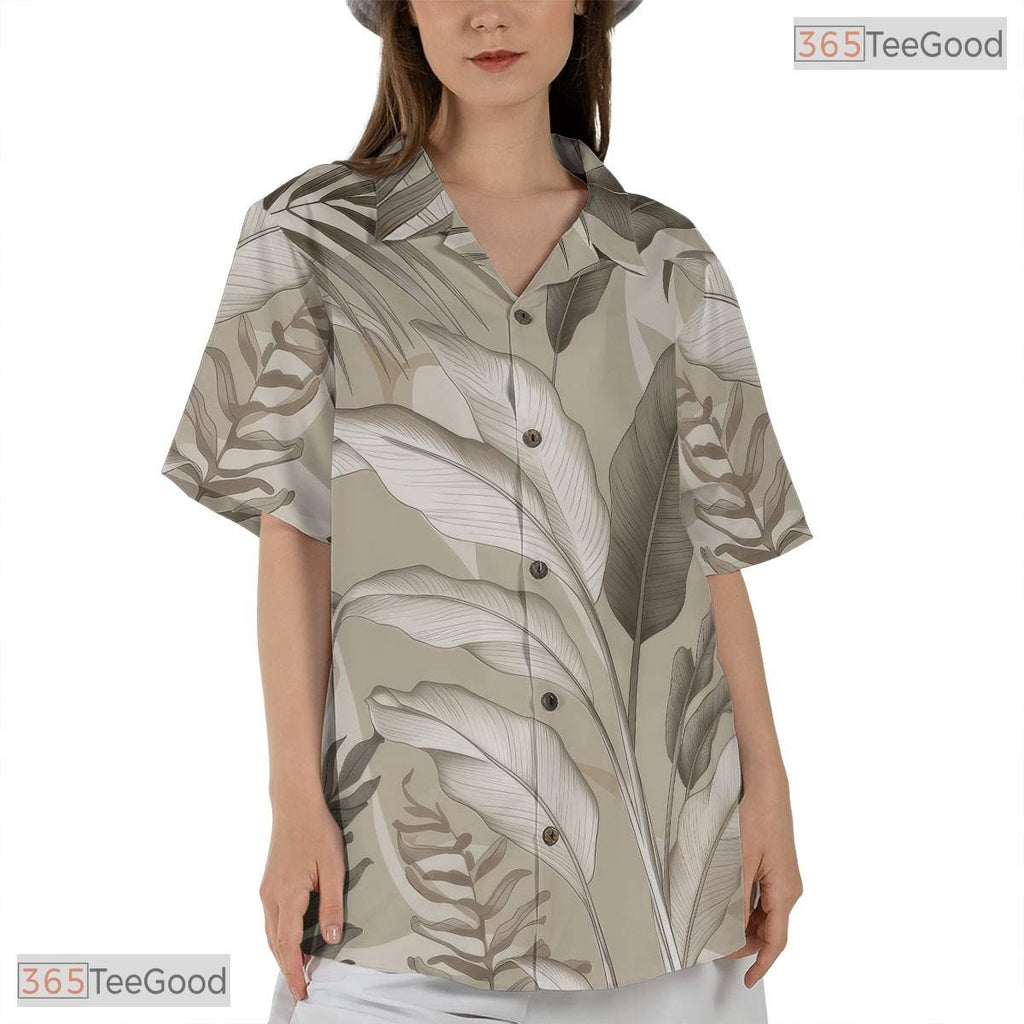 Navy Blue Hibiscus Palm Hawaiian Shirt - Tropical Luau Vacation Men