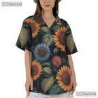Bold Wildflower Hawaiian Shirt - Tropical Summer Gift for Men