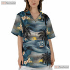 Tropical Palm Tree Sunset Hawaiian Shirt - Unisex Vacation Tee