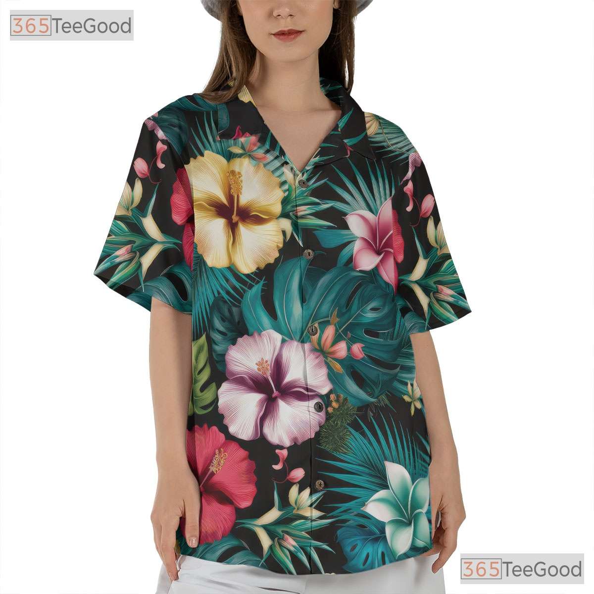 Aloha Floral Paradise Hawaiian Shirt - Unisex Vacation Tee