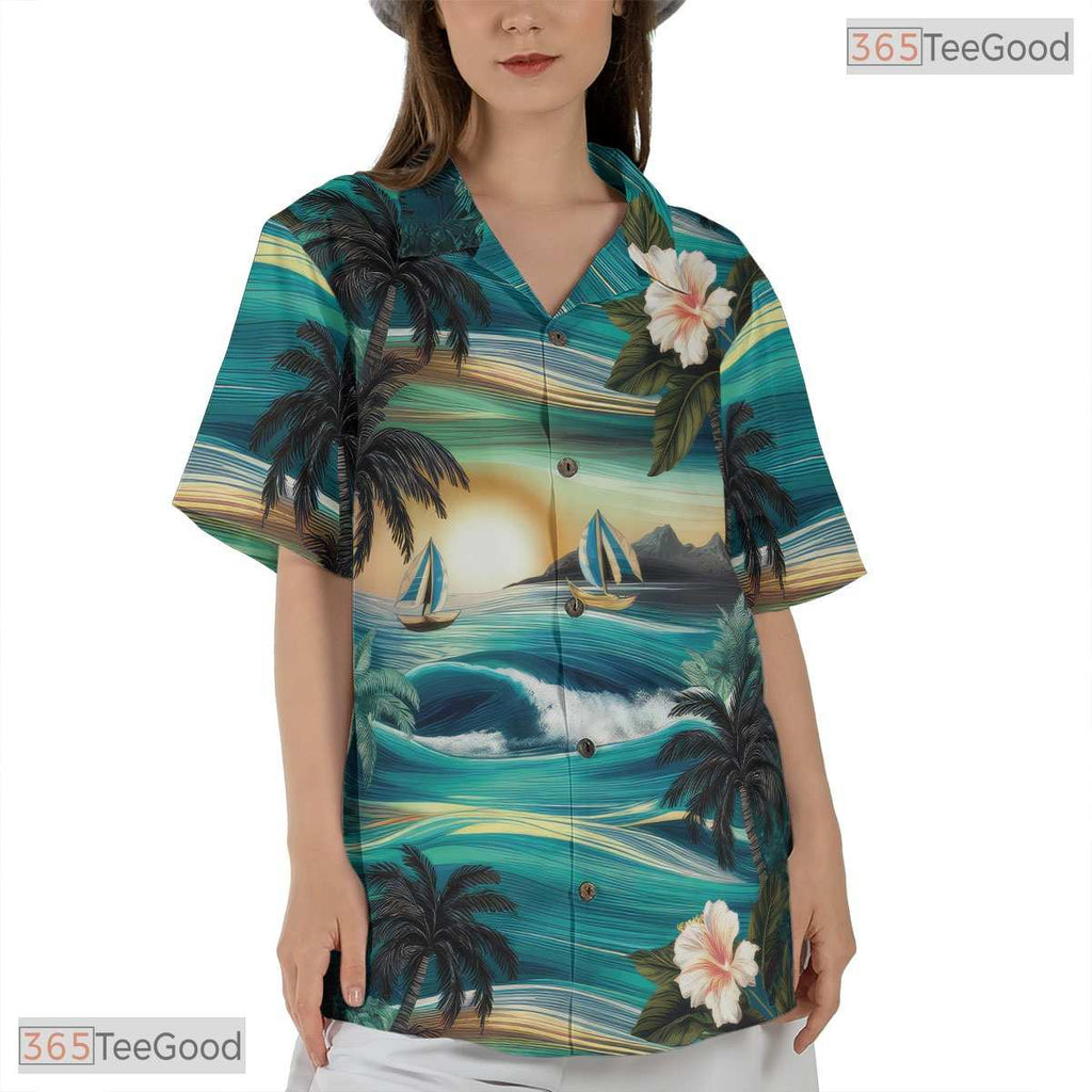 Tropical Floral Paradise Hawaiian Shirt - Realistic Aloha Beachwear Men