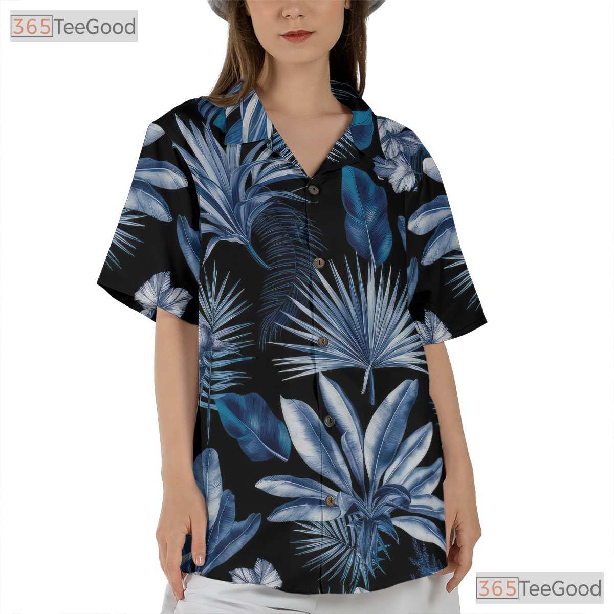 Summer Blue Tropical Hawaiian Shirt - Casual Tee for Men & Women