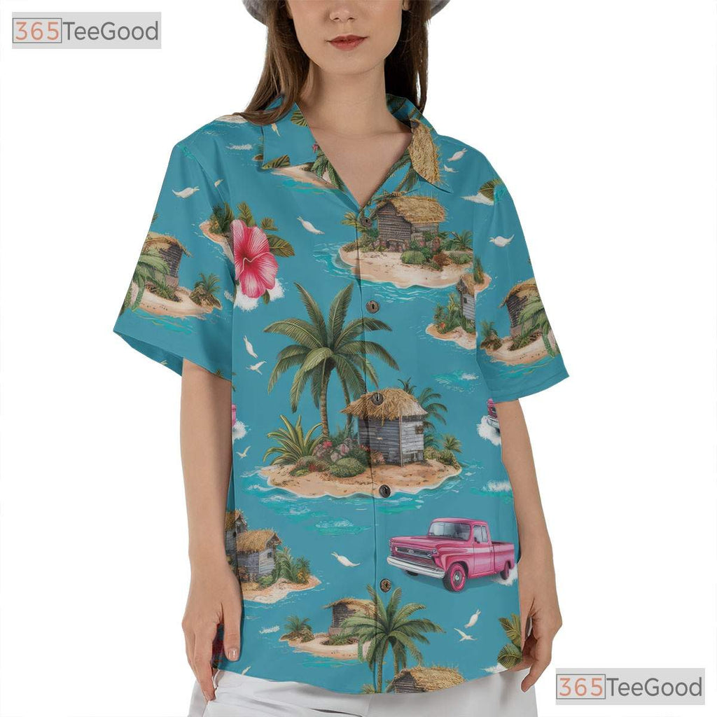 Tropical Island Truck Hawaiian Shirt - Adult Summer Beachwear