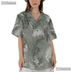 Minimalist Tropical Leaf Hawaiian Shirt - Stylish Unisex Tee
