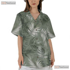 Sage Green Palm Trees Hawaiian Shirt - Adult Summer Beachwear