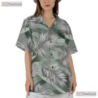 Sage Green Palm Tree Hawaiian Shirt - Men's Aloha Party Outfit