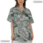 Flamingo Hibiscus Palm Hawaiian Shirt - Aloha Tropical Print Adults