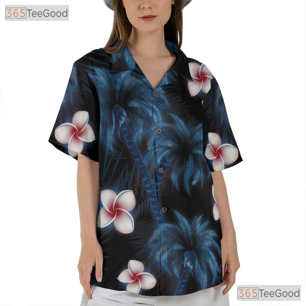 Night Floral Hawaiian Shirt - Vibrant Unisex Aloha Beach Tee