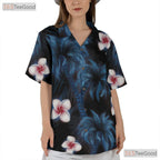 Night Floral Hawaiian Shirt - Vibrant Unisex Aloha Beach Tee