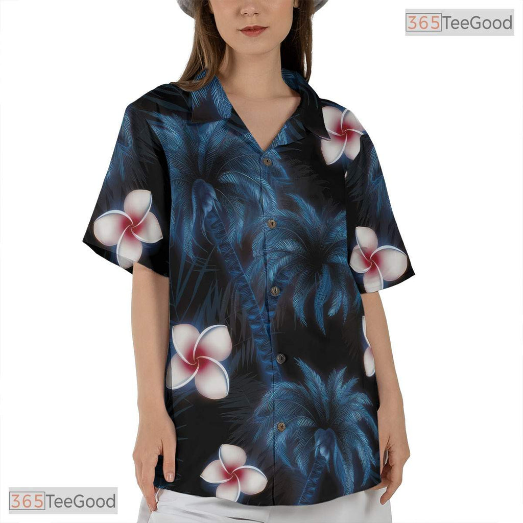 Vibrant Palm Midnight Hawaiian Shirt - Tropical Jungle Print Adults