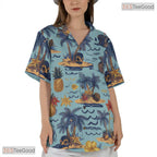 Exotic Tropical Foliage Hawaiian Shirt - Dark Palm Botanical Design Unisex
