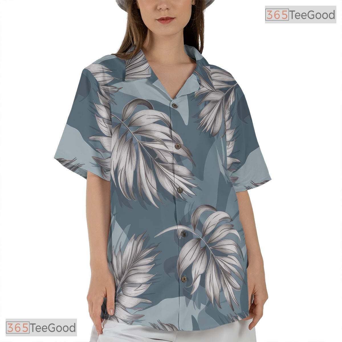 Ocean Paradise Hawaiian Shirt - Blue Waves Tropical Island Aloha Gift Women