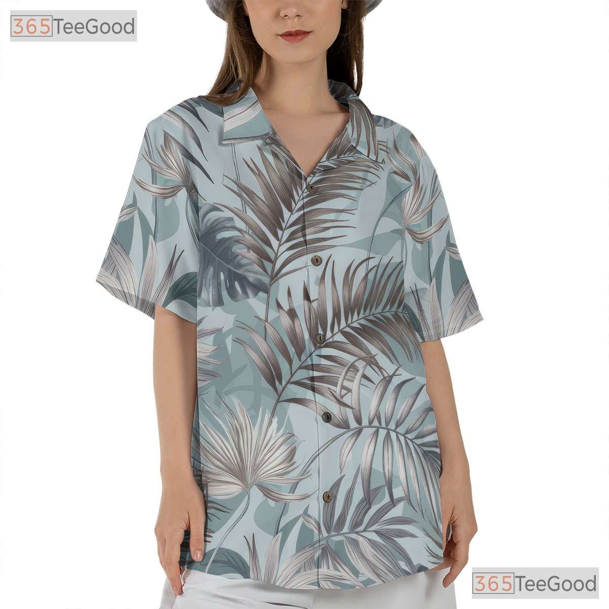 Beach Vacation Blue Palm Hawaiian Shirt - Adult Summer Aloha Wear