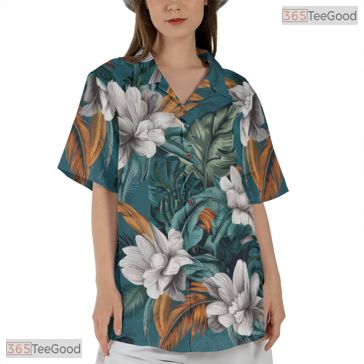 Red Sunset Beach Hawaiian Tee - Tropical Palm Island Summer Vibes Adults