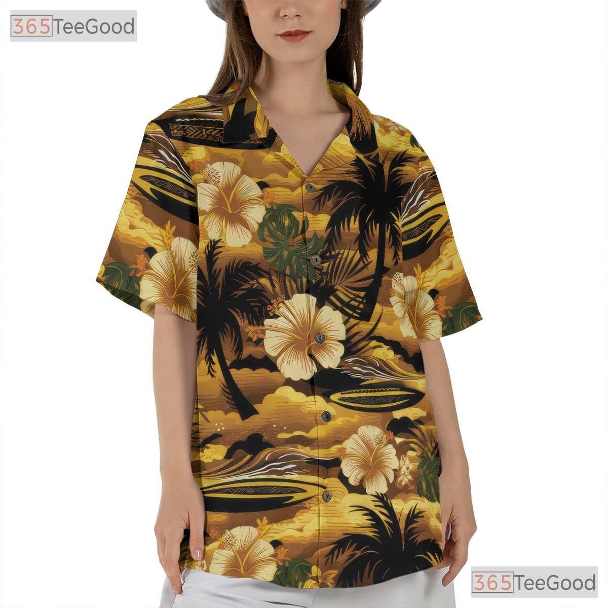 Casual Short Sleeve Hawaiian Shirt - Men's Beach Button Down