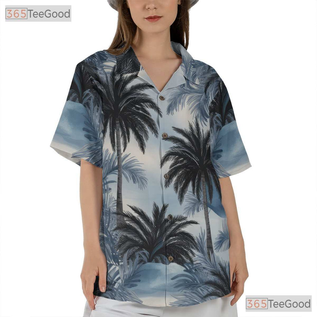 Tropical Palm Breeze Hawaiian Shirt - Casual Island Getaway Beachwear Men