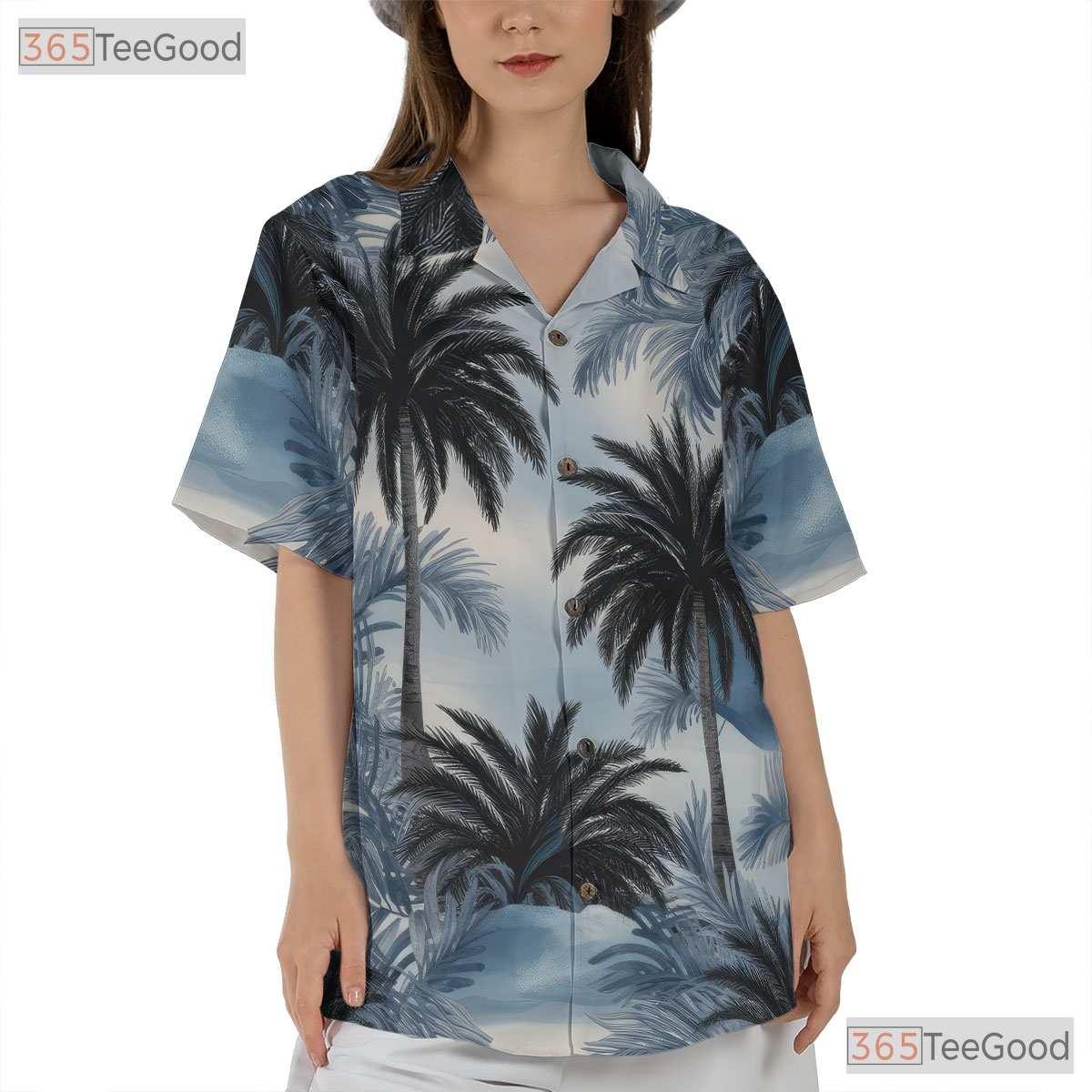 Tropical Palm Breeze Hawaiian Shirt - Casual Island Getaway Beachwear Men