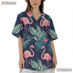 Tropical Flamingo Hawaiian Shirt - Colorful Aloha Beach Outfit Unisex Adult