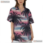 Island Sunset Hawaiian Shirt - Tropical Palm Trees Beachwear Gift Unisex