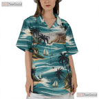 Classic Floral Ocean Hawaiian Shirt - Tropical Beachwear for Men & Women