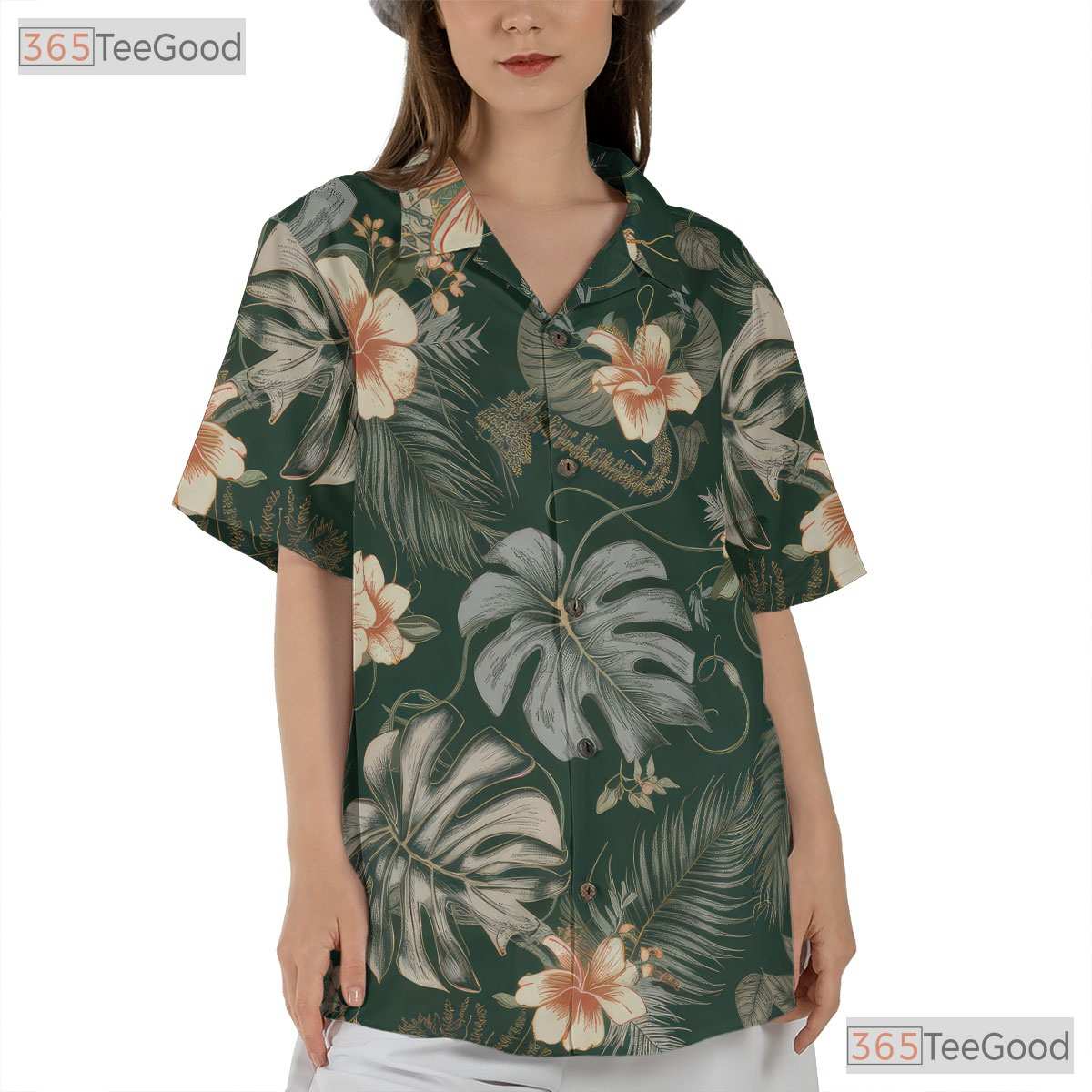 Green Monstera Tropical Hawaiian Shirt - Aloha Island Vibes for Men