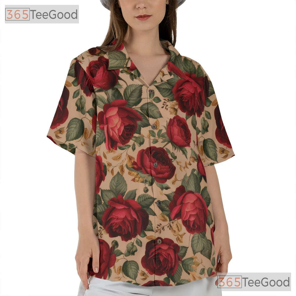 Vintage Blue Hibiscus Floral Hawaiian Shirt - Tropical Beach Tee For Men