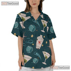 Unisex Atomic Bar Hawaiian Shirt - Vintage Martini Lounge Tee