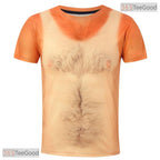 Hilarious Fake Hairy Chest Costume Novelty 3D Printed Casual Unisex Tee Shirt Top