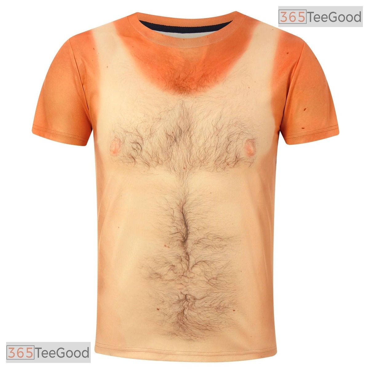 Hilarious Fake Hairy Chest Costume Novelty 3D Printed Casual Unisex Tee Shirt Top