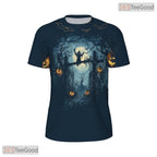 Spooky Halloween Pumpkin Graphic 3D Pattern Printed Casual Unisex T-Shirt Styles