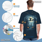 Spooky Halloween Pumpkin Graphic 3D Pattern Printed Casual Unisex T-Shirt Styles