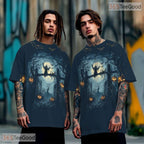 Spooky Halloween Pumpkin Graphic 3D Pattern Printed Casual Unisex T-Shirt Styles