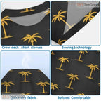 Summer Beach Hawaiian Coconut Tree Graphic 3D Printed Casual Unisex T-Shirts