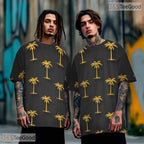 Summer Beach Hawaiian Coconut Tree Graphic 3D Printed Casual Unisex T-Shirts