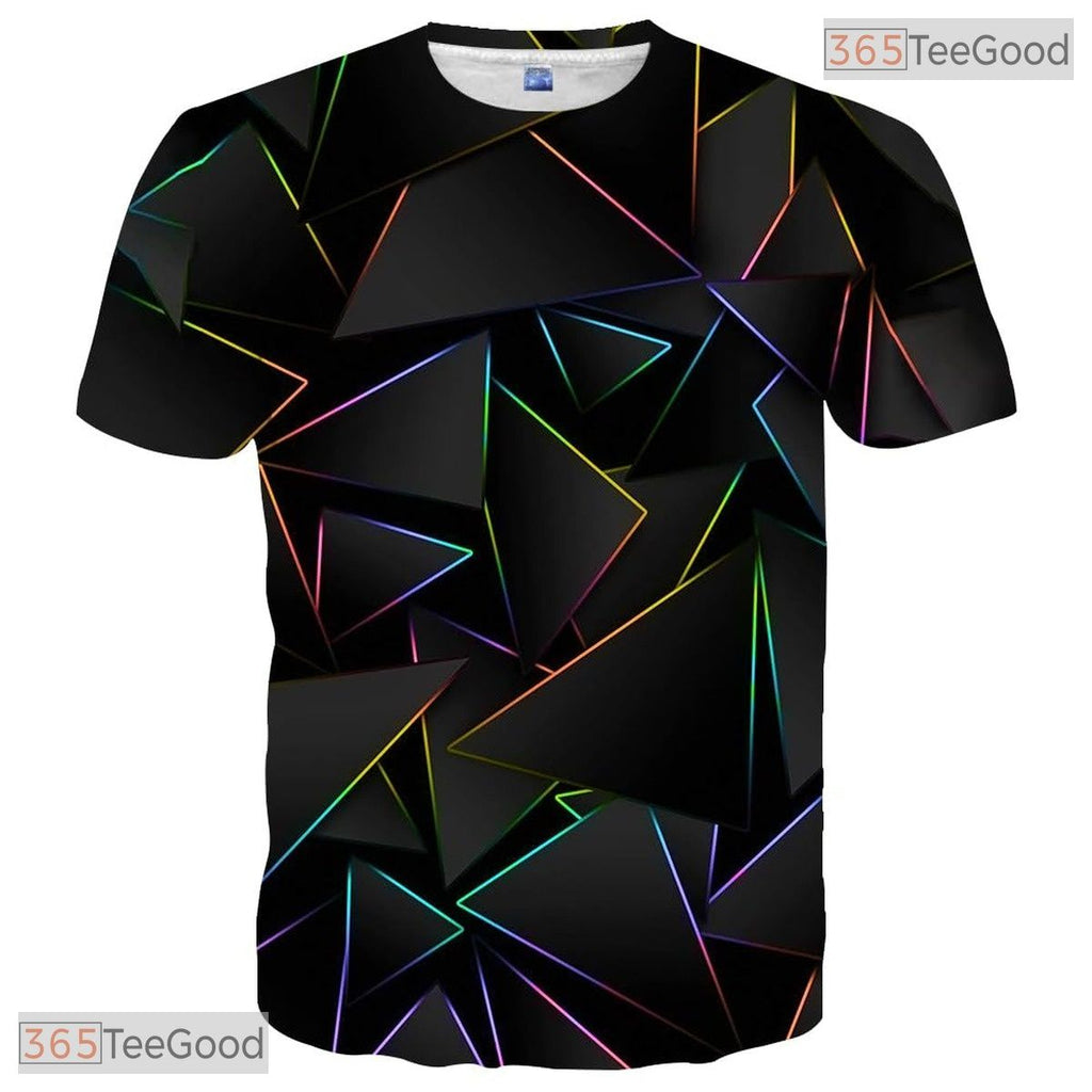 Deep Black Graphic Fashion 3D Printed Casual Short Sleeve Unisex Tee Shirt Styles