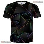 Deep Black Graphic Fashion 3D Printed Casual Short Sleeve Unisex Tee Shirt Styles