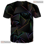 Deep Black Graphic Fashion 3D Printed Casual Short Sleeve Unisex Tee Shirt Styles