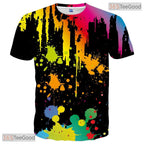 Deep Space Black Cosmic Graphic 3D Printed Casual Unisex Short Sleeve T-Shirt