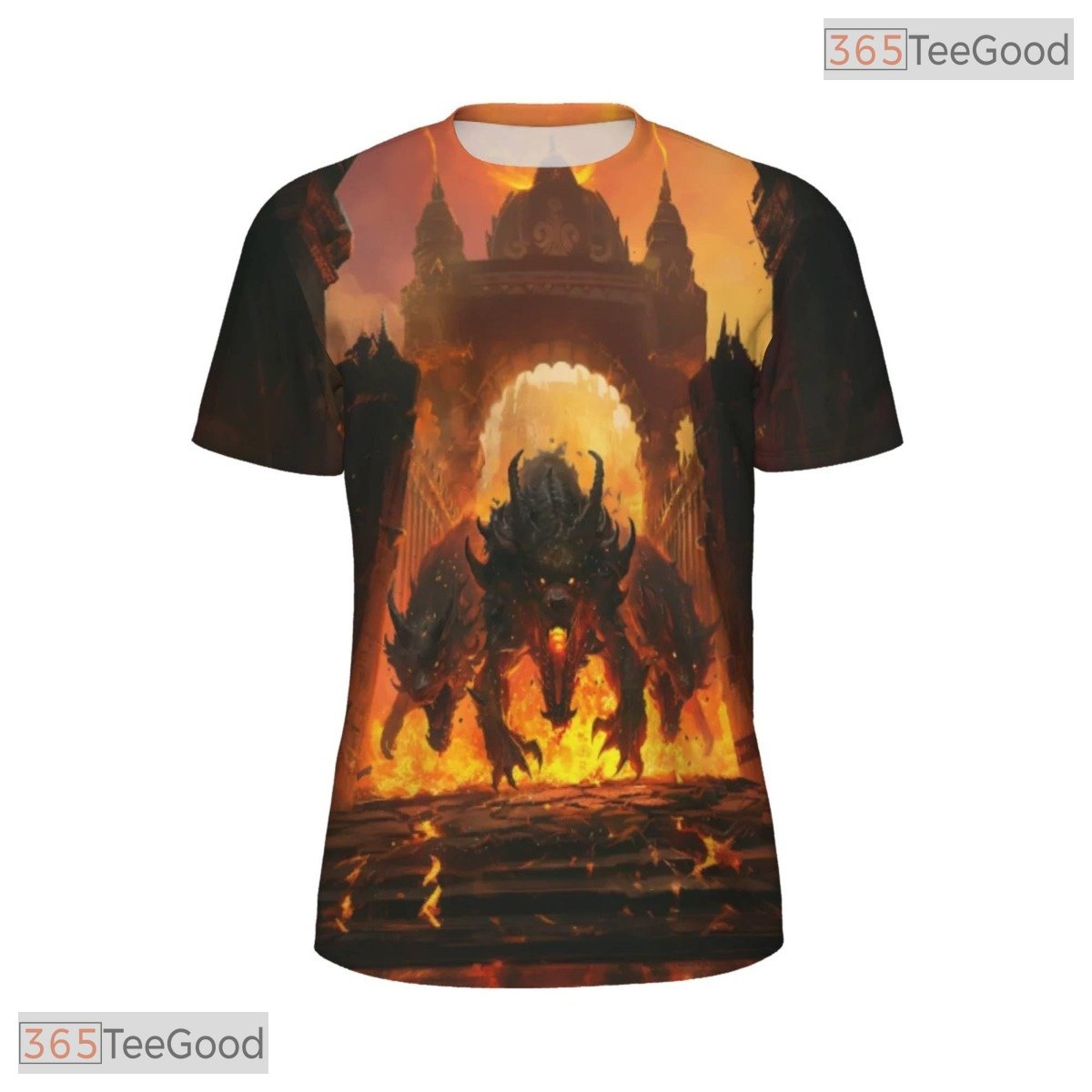 Mythical Hell Hound Graphic Art 3D Pattern Printed Casual Unisex T-Shirt Styles