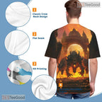 Mythical Hell Hound Graphic Art 3D Pattern Printed Casual Unisex T-Shirt Styles