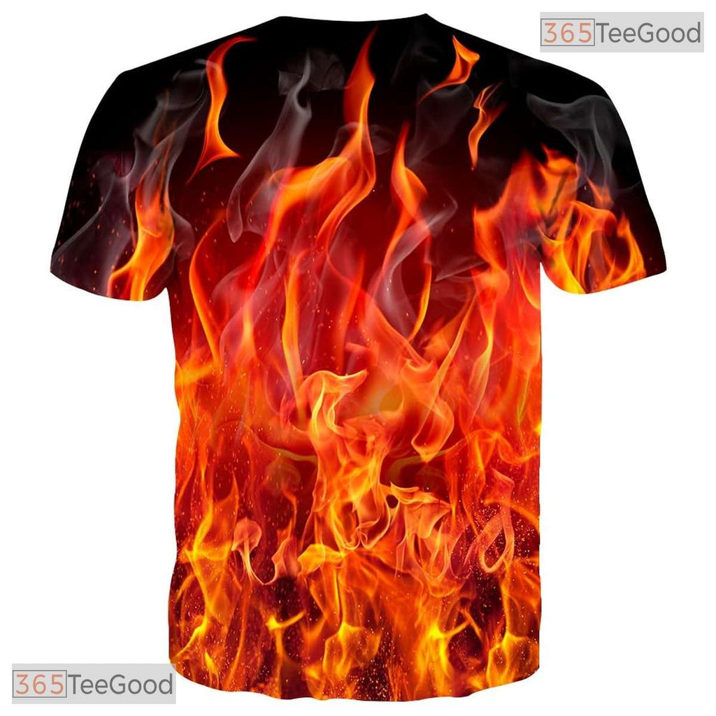 Intense Red Graphic Fashion 3D Printed Casual Short Sleeve Unisex T-Shirt Design