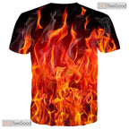Intense Red Graphic Fashion 3D Printed Casual Short Sleeve Unisex T-Shirt Design