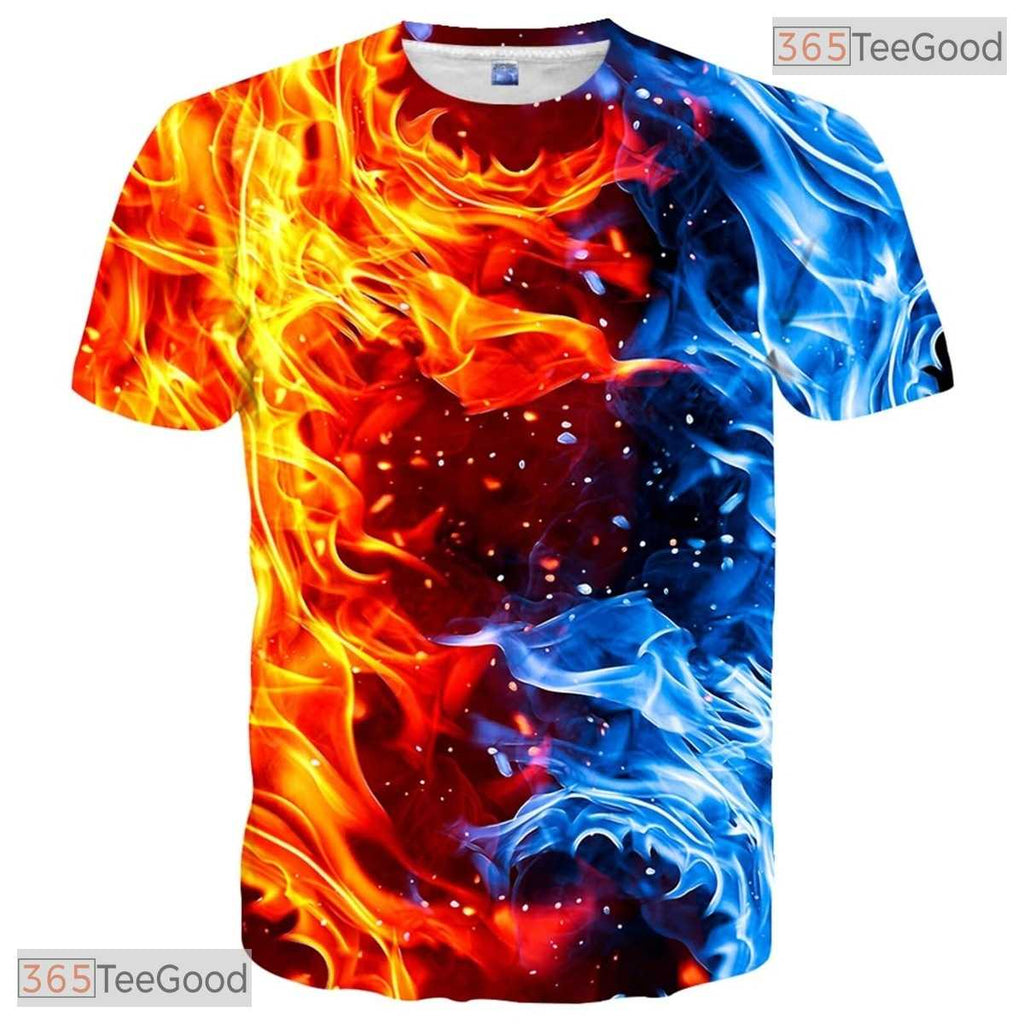 Unique Colorful Novelty Graphic Art 3D Printed Casual Unisex Tee Shirt For Teens