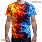 Unique Colorful Novelty Graphic Art 3D Printed Casual Unisex Tee Shirt For Teens