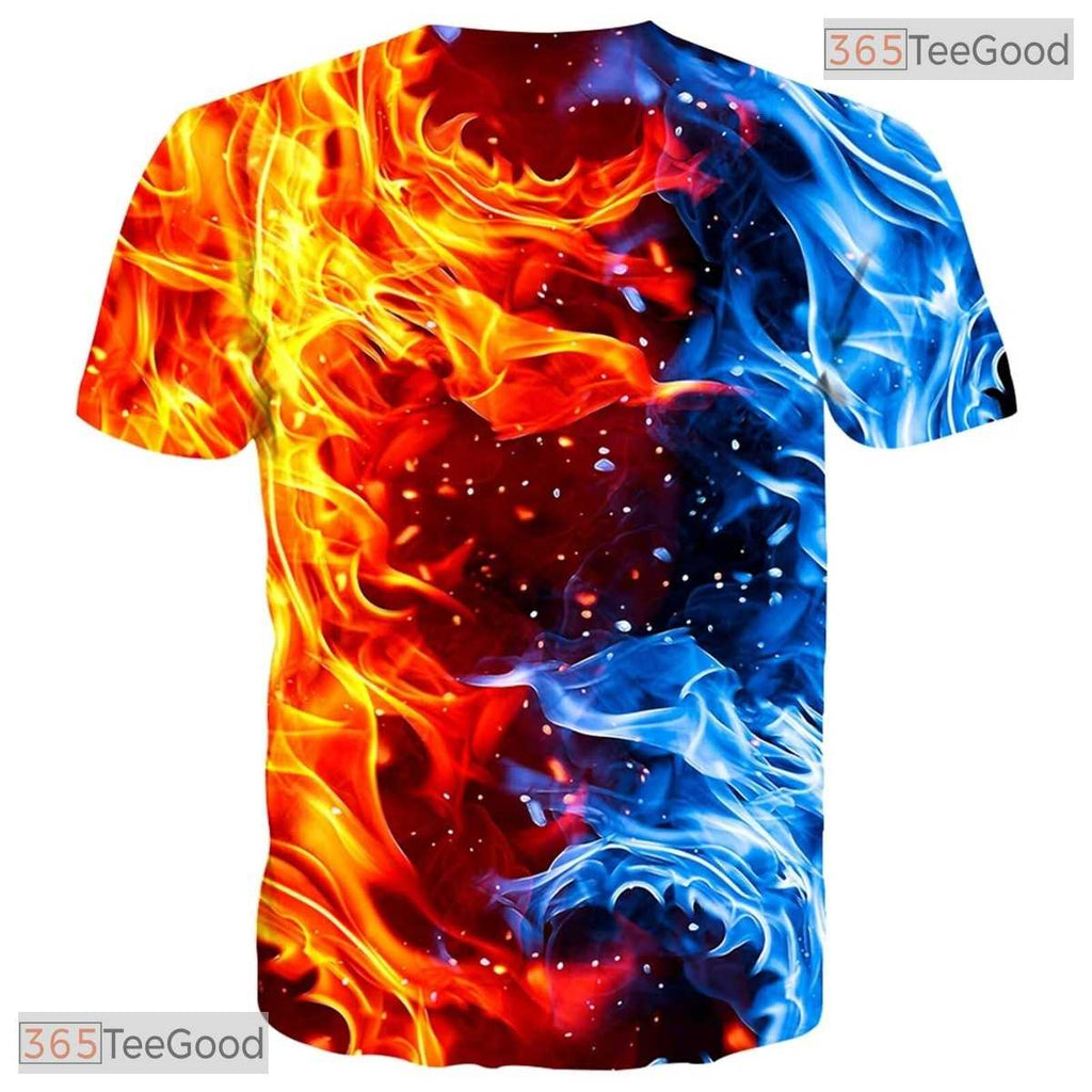 Unique Colorful Novelty Graphic Art 3D Printed Casual Unisex Tee Shirt For Teens