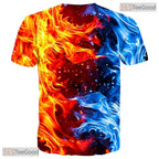 Unique Colorful Novelty Graphic Art 3D Printed Casual Unisex Tee Shirt For Teens