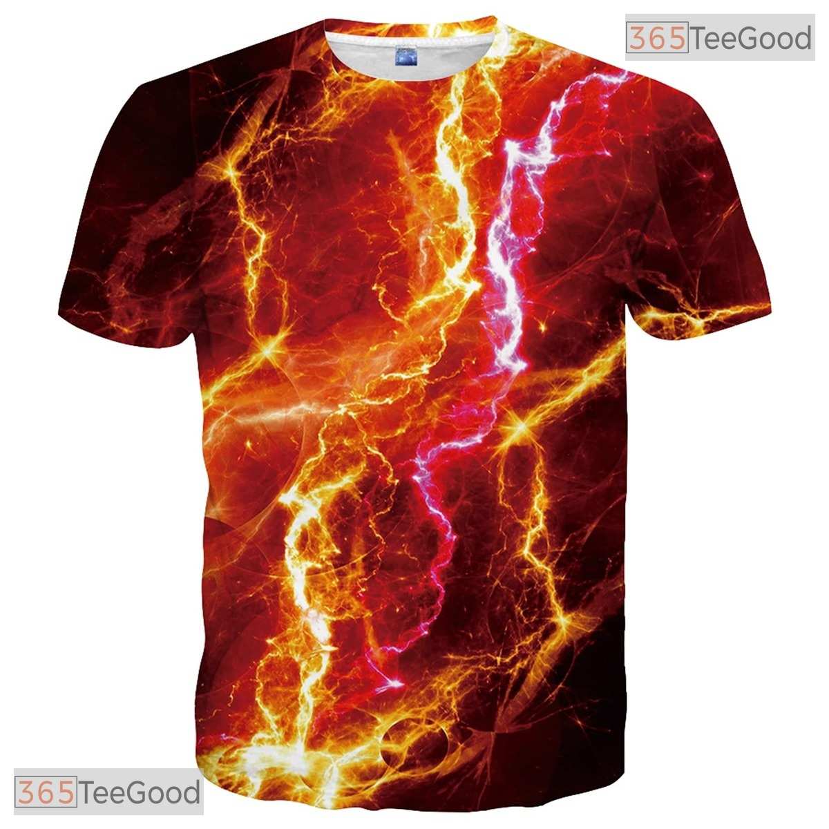 Vibrant Red Artistic Graphic Pattern 3D Printed Casual Unisex Tee Shirt Styles