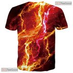 Vibrant Red Artistic Graphic Pattern 3D Printed Casual Unisex Tee Shirt Styles
